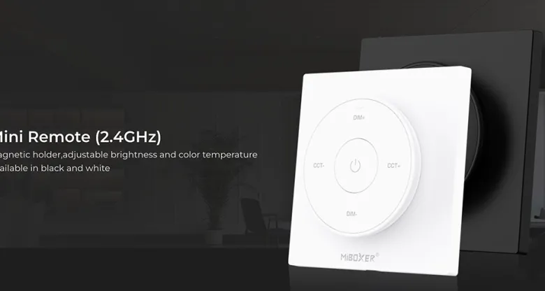 Mando RF monocolor+CCT ROUND táctil, blanco