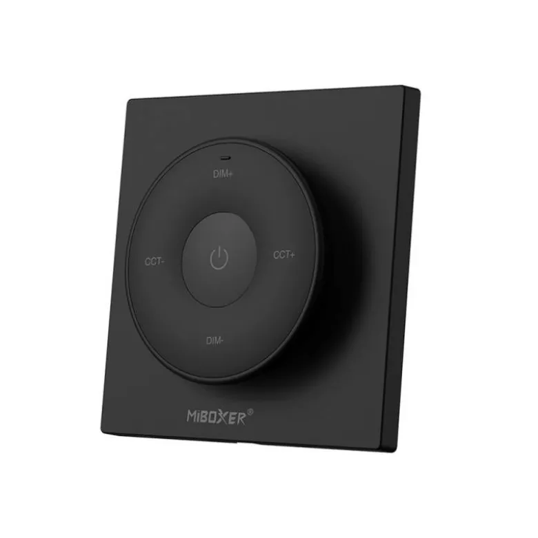 Mando RF monocolor+CCT ROUND táctil, negro