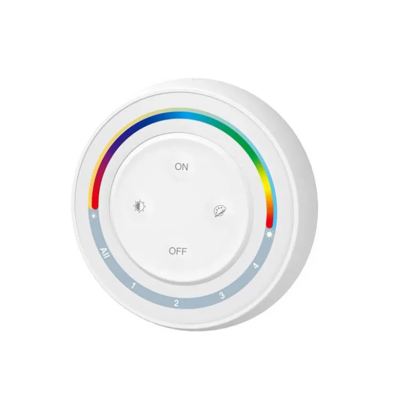 Mando RF Rainbow RGB+CCT ROUND Magnetic táctil 4 zonas