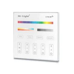Mando 4 zonas RGB+CCT táctil empotrable T4