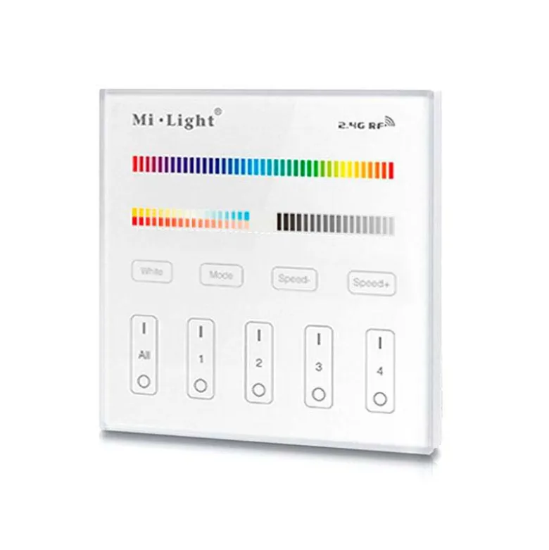 Mando 4 zonas RGB+CCT táctil empotrable T4