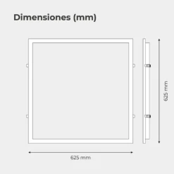 Marco para empotrar Panel Led 60x60cm