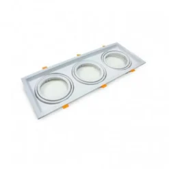 Marco triple Kardan SLIM housing 3 focos, blanco