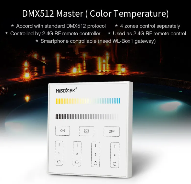 Master Control CCT, DMX512, 2.4Ghz RF