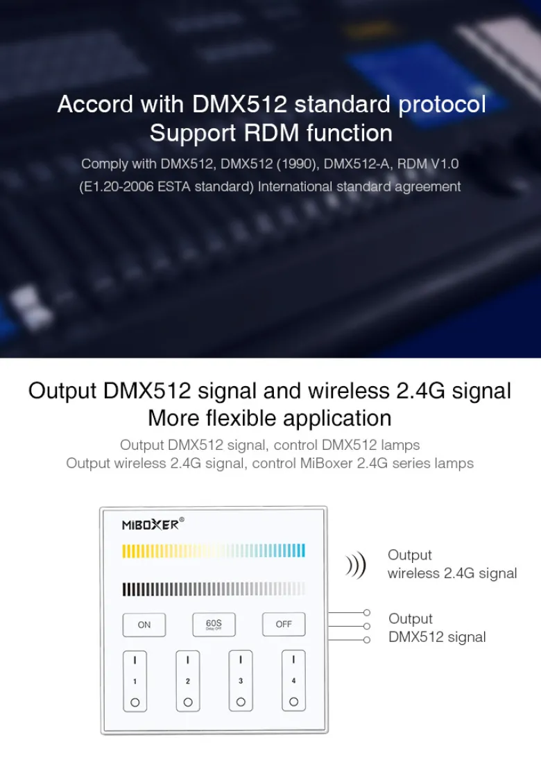 Master Control CCT, DMX512, 2.4Ghz RF
