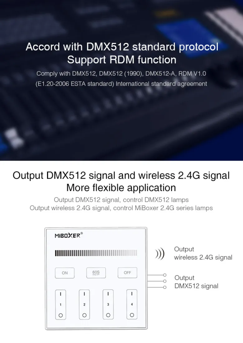 Master Control Mono, DMX512, 2.4Ghz RF
