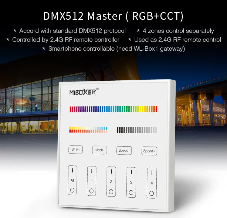Master Control RGB+CCT, DMX512, 2.4Ghz RF