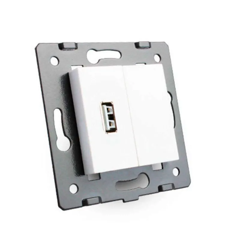 Mecanismo de empotrar enchufe USB, gris LIVOLO
