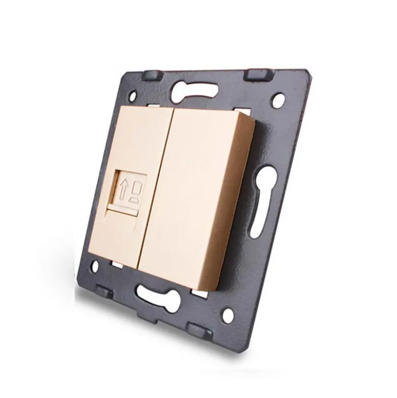 Mecanismo de empotrar enchufe Red RJ45, golden LIVOLO