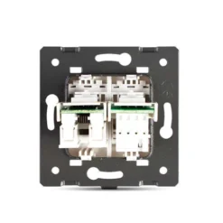 Mecanismo de empotrar Teléfono RJ11 + Red RJ45, blanco LIVOLO