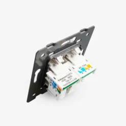 Mecanismo de empotrar Teléfono RJ11 + Red RJ45, golden LIVOLO