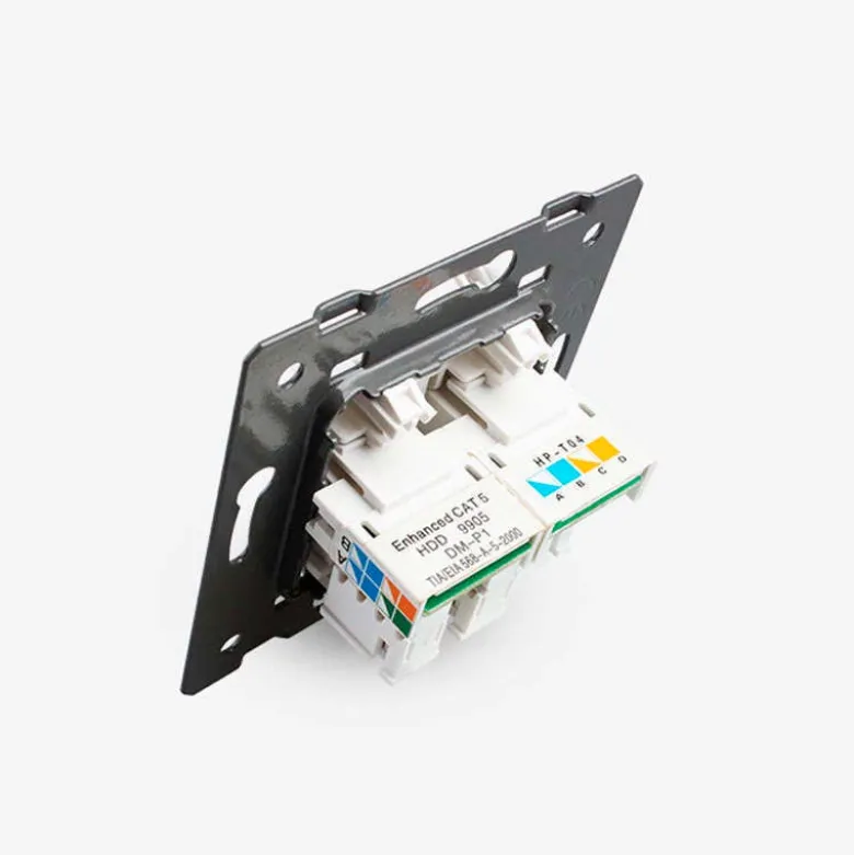 Mecanismo de empotrar Teléfono RJ11 + Red RJ45, golden LIVOLO
