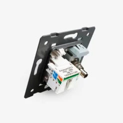 Mecanismo de empotrar TV + Red RJ45, blanco LIVOLO