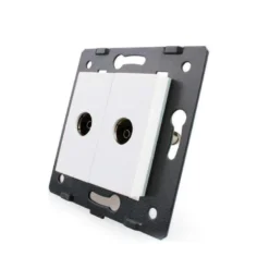 Mecanismo de empotrar 2x TV, blanco LIVOLO