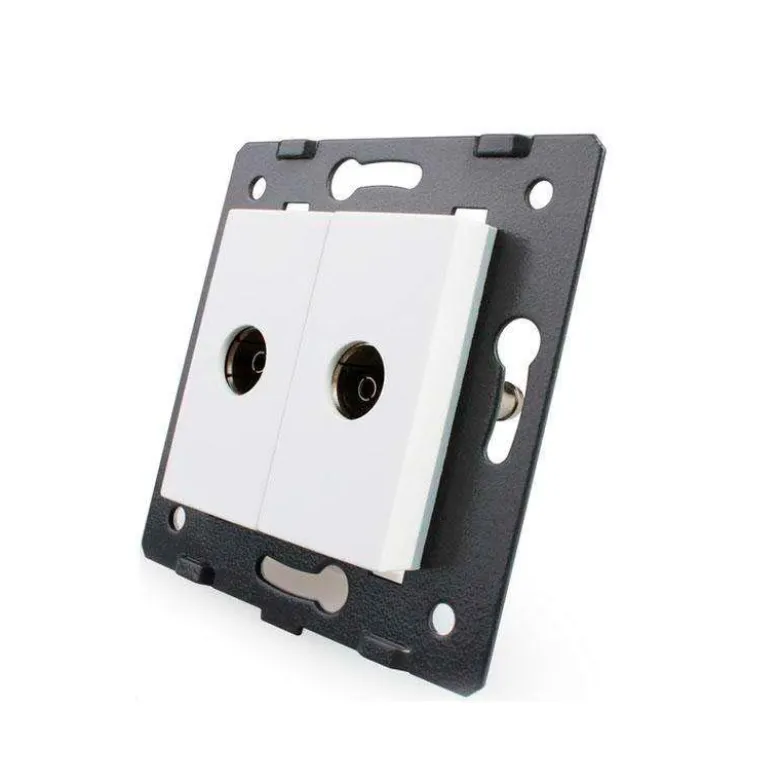 Mecanismo de empotrar 2x TV, blanco LIVOLO