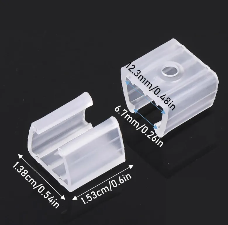 Pack de 10 Clips de fijación para tira led - 14mm
