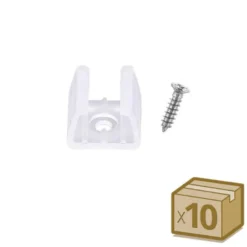 Pack de 10 Clips de fijación para tira led - 14mm