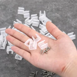 Pack de 10 Clips de fijación para tira led - 14mm