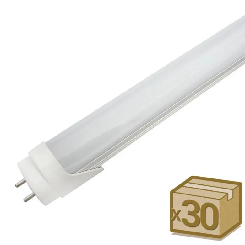 Pack 30 Tubos LED T8 SMD2835 - Aluminio - 20W - 120cm, Conexión un Lateral