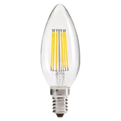 Pack 10 x Bombilla Filamento LED Vela E14 COB 6W, Regulable