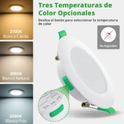 Pack 10 x Downlight KRAMFOR 7W, UGR17, 3CCT