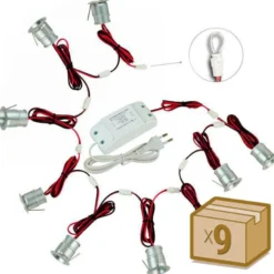 PACK 9 x Foco Led VOLTA MINI, 9x1W, Regulable TRIAC