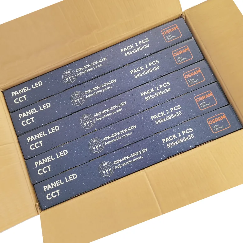 Pack 10 x Panel LED 48W-40W-36W-24W, 60x60cm, 4CCT, chip led Osram