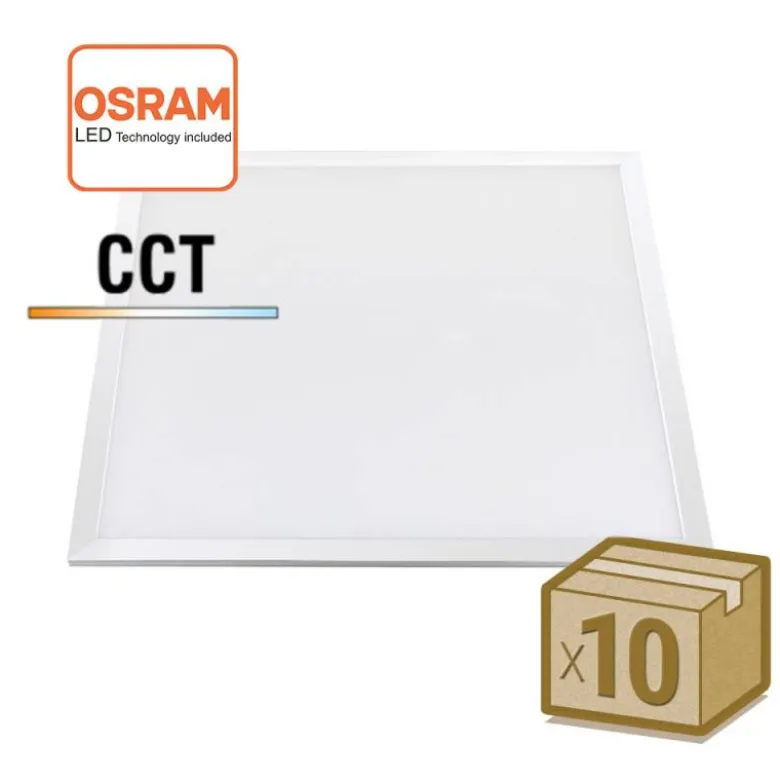 Pack 10 x Panel LED 48W-40W-36W-24W, 60x60cm, 4CCT, chip led Osram