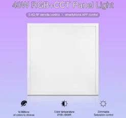 Panel LED Backlit 65W, FUT045A, RGB + CCT, RF, 60x120cm