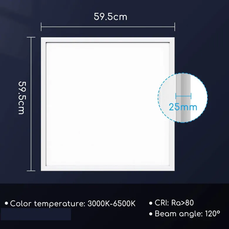 Panel LED Backlit 40W, FUT035S, CCT, Chip Osram, 60x60cm