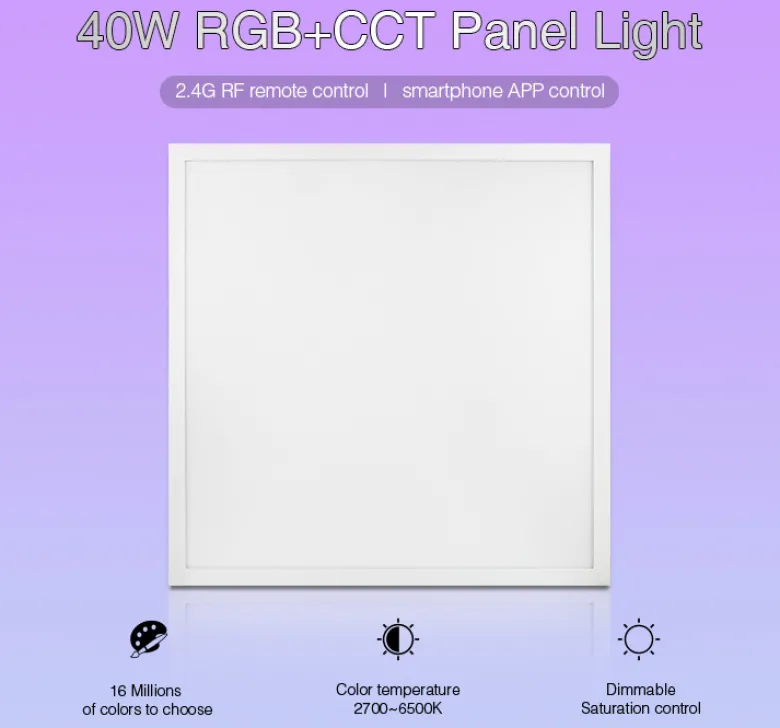 Panel LED Backlit 65W, RGB + CCT, 60x120cm