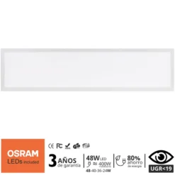 Panel LED 48W-40W-36W-24W, 30x120cm, 4CCT, UGR<19