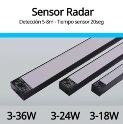 Pantalla LED METRO sensor movimiento, 3-36W, 120cm, blanco