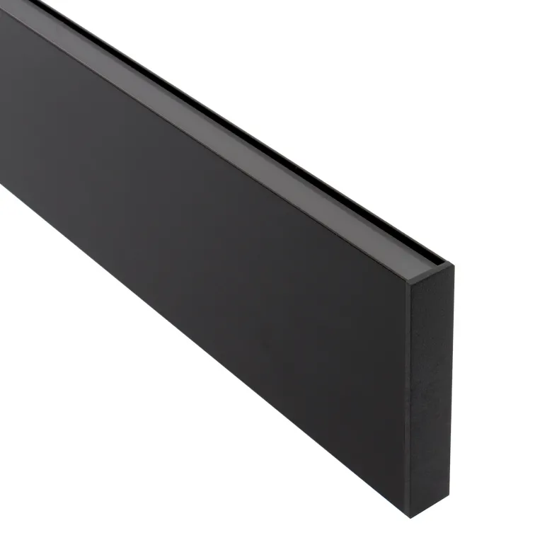 Perfil aluminio PHANTER S1 para tiras LED, 1 metro, negro