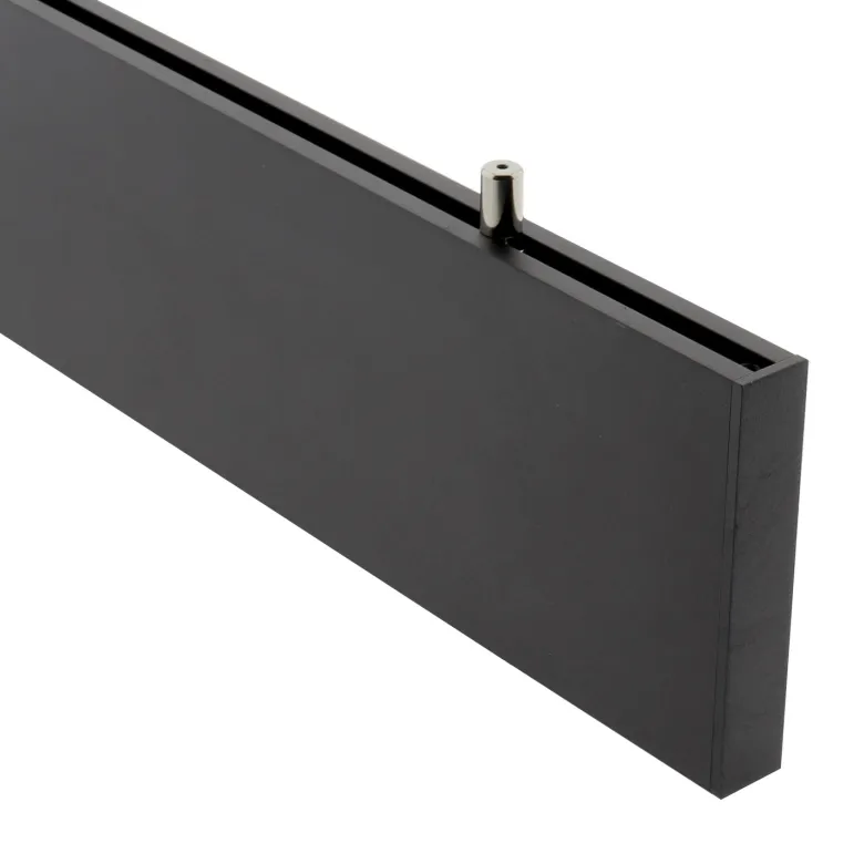 Perfil aluminio PHANTER S1 para tiras LED, 1 metro, negro