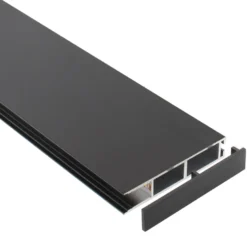 Perfil aluminio PHANTER S1 para tiras LED, 1 metro, negro