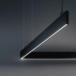 Perfil aluminio PHANTER S1 para tiras LED, 1 metro, negro