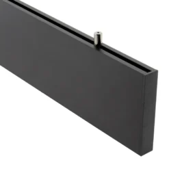 Perfil aluminio PHANTER S1 para tiras LED, 2 metros, negro