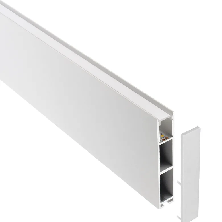 Perfil aluminio PHANTER S1 para tiras LED, 1 metro, blanco