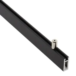Perfil aluminio PHANTER S2 para tiras LED, 1 metro, negro