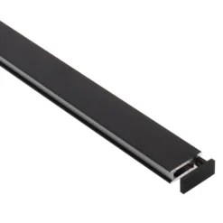 Perfil aluminio PHANTER S2 para tiras LED, 1 metro, negro
