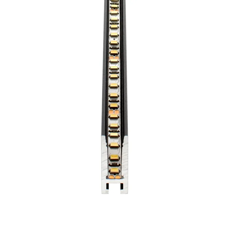 Perfil aluminio PHANTER S2 para tiras LED, 1 metro, negro