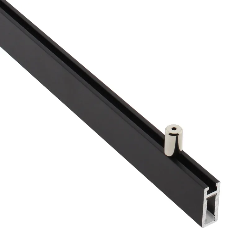 Perfil aluminio PHANTER S2 para tiras LED, 2 metros, negro