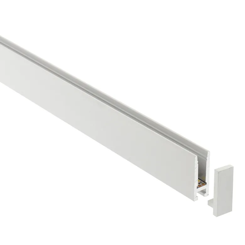 Perfil aluminio PHANTER S2 para tiras LED, 1 metro, blanco