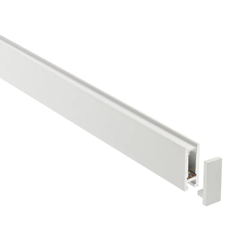 Perfil aluminio PHANTER S2 para tiras LED, 1 metro, blanco