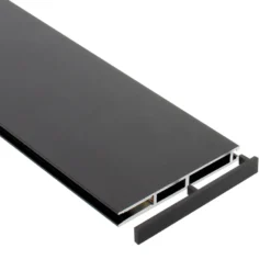 Perfil aluminio PHANTER S3 para tiras LED, 1 metro, negro
