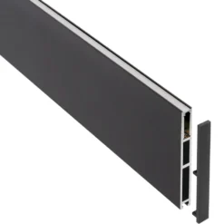 Perfil aluminio PHANTER S3 para tiras LED, 2 metros, negro