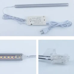 Perfil de aluminio LED LUX SMD2025, DC12V, 100cm, Corte 9mm, 8W, IP20