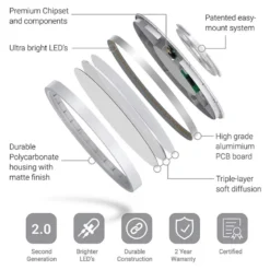 Plafón / Downlight Led MOON KRAMFOR 16-20-24W, Ø283mm, CCT + Night Light, blanco
