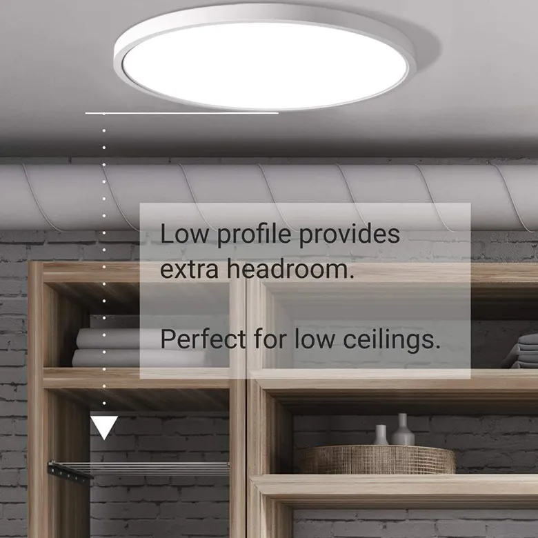 Plafón / Downlight Led MOON KRAMFOR 16-20-24W, Ø283mm, CCT + Night Light, blanco